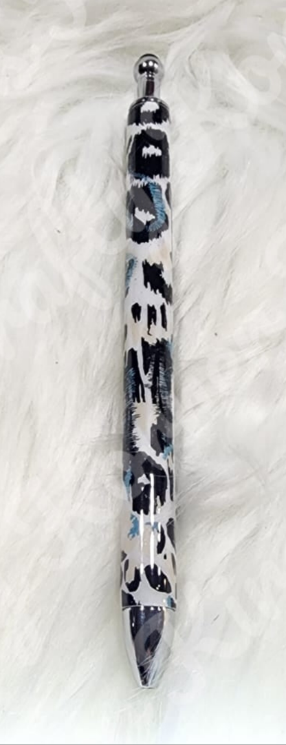 Black and White Leopard Print Pen