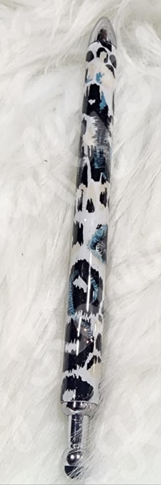 Black and White Leopard Print Pen