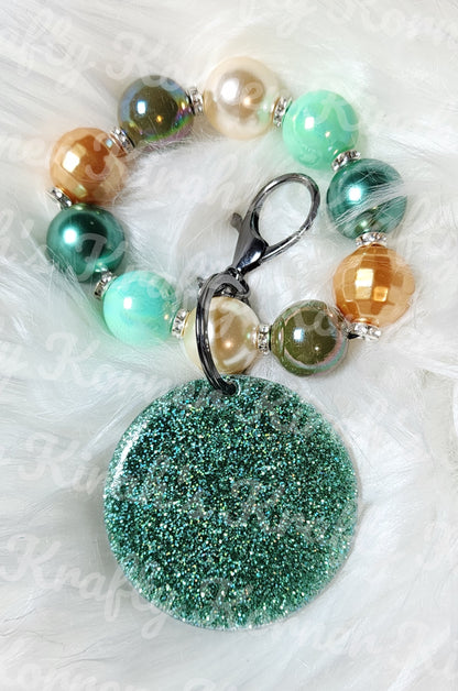 Green and Gold Keychain