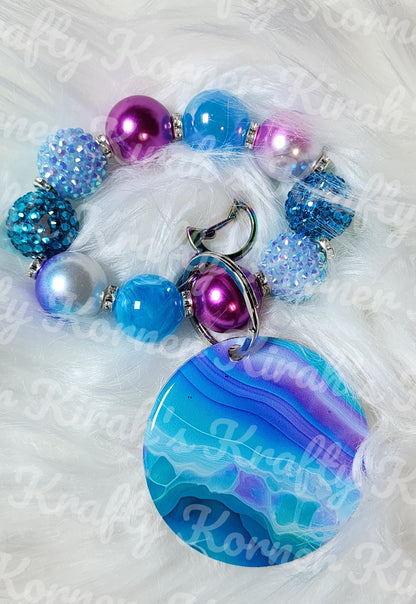 Purple and Blue Keychain