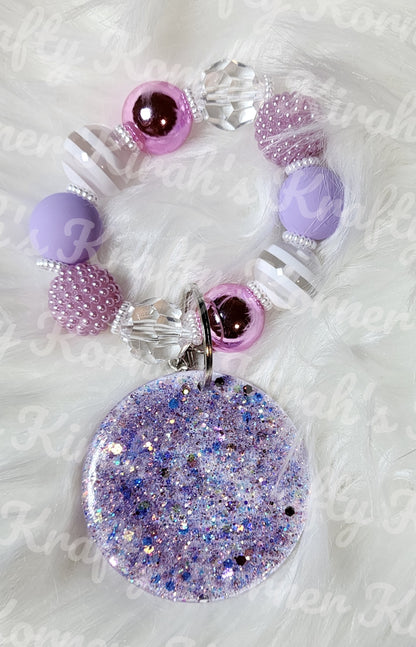 Purple Spotted Keychain