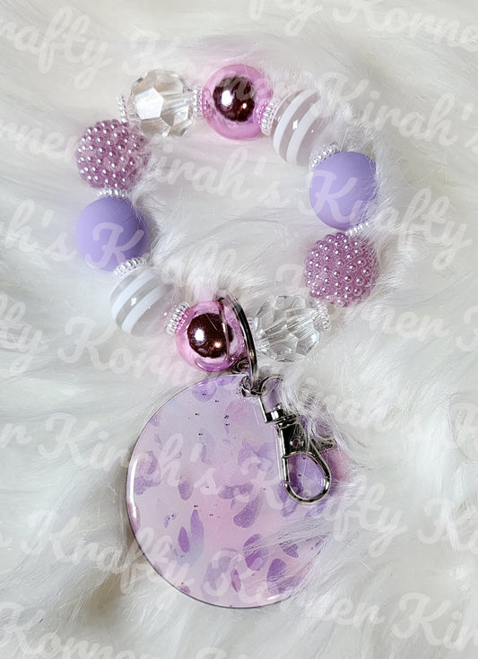 Purple Spotted Keychain