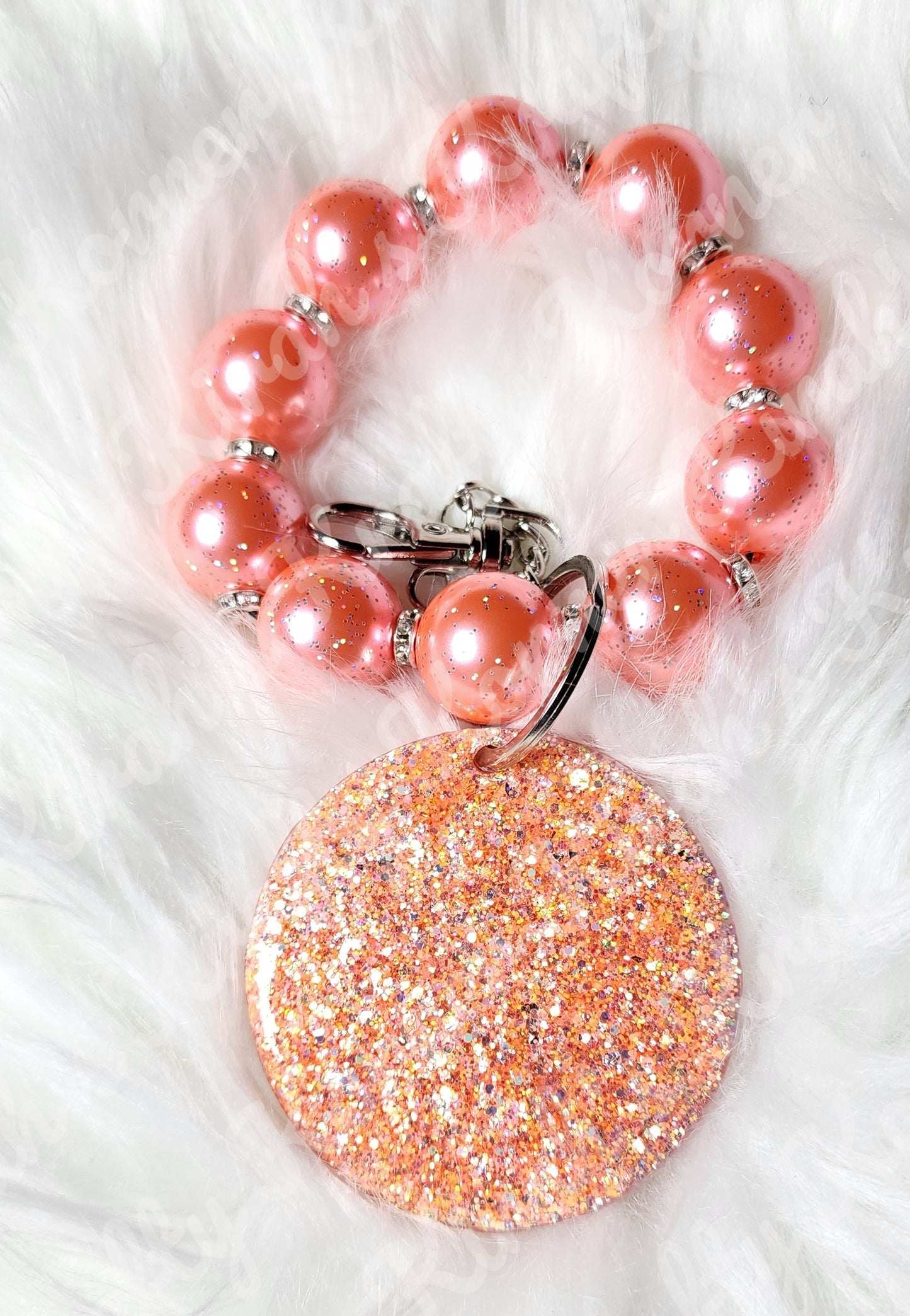 Pink and Orange Keychain