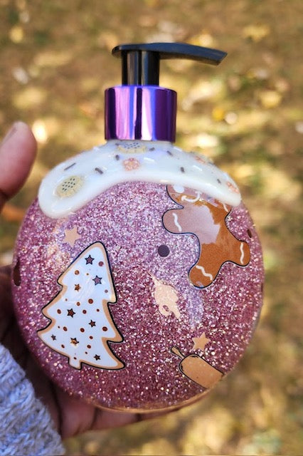 A Pink Christmas Gingerbread Soap Dispenser