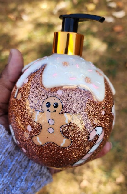 A Christmas Gingerbread Soap Dispenser