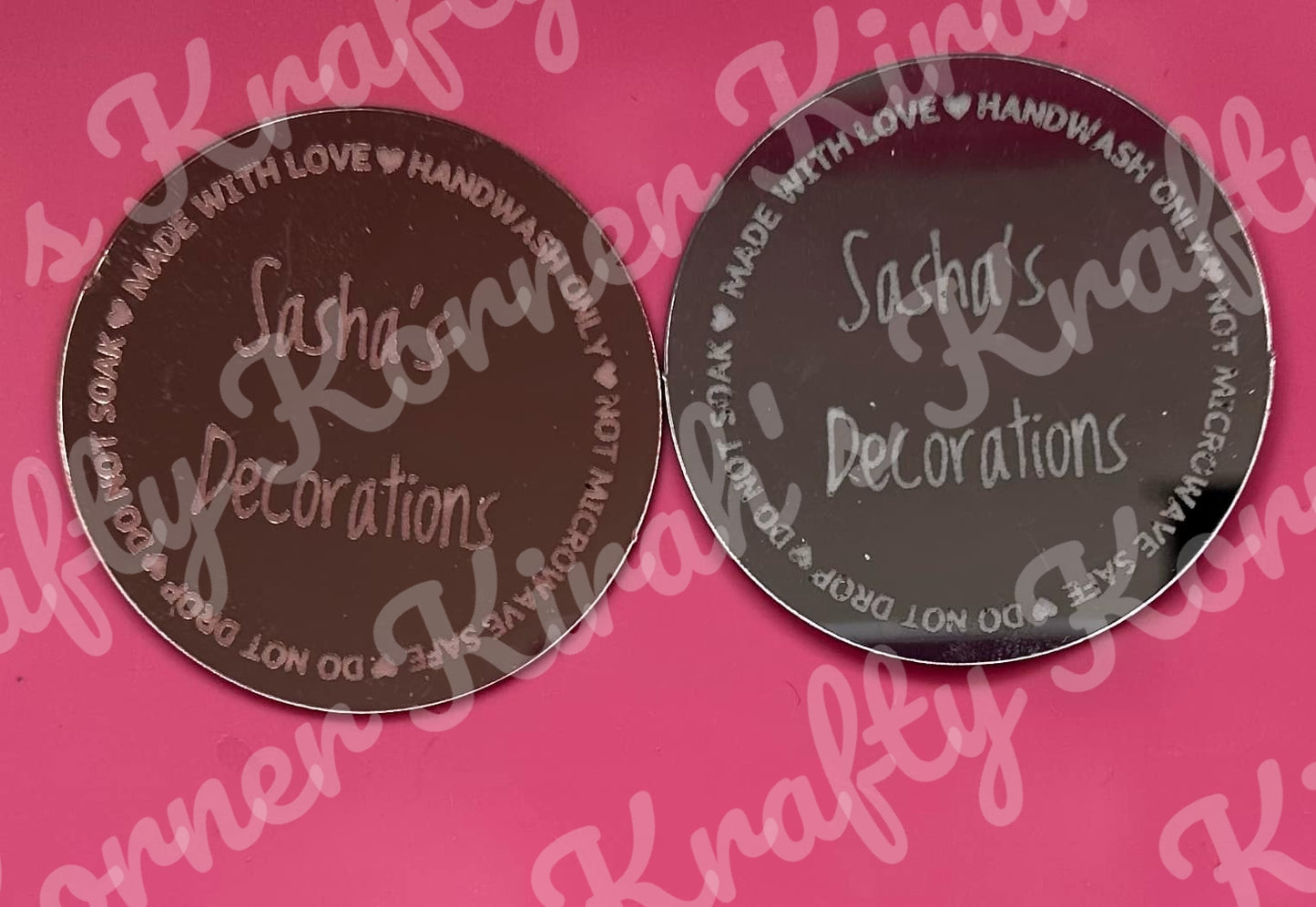 Custom Mirrored Tumbler Bottom